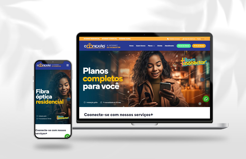 Site Coonexao Telecom criado pela Ciao Digital Chapecó