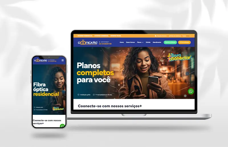 Site Coonexao Telecom criado pela Ciao Digital Chapecó