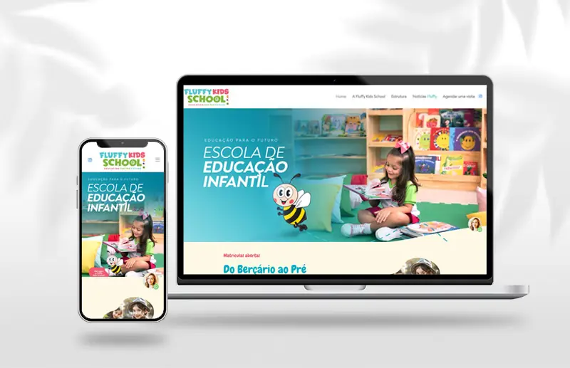 Site Fluffy Kids School criado pela Ciao Digital Chapecó