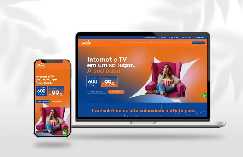 Site Jdnet criado pela Ciao Digital Chapecó